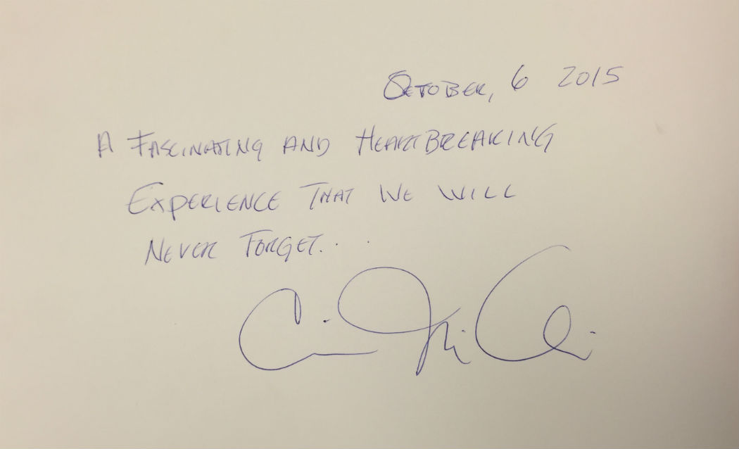 Christopher McQuarrie vendégkönyvi bejegyzése