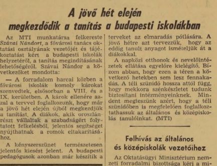 népszabadság november iskolák